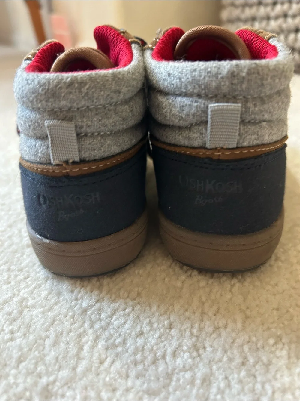 Oshkosh Toddler Brown and Gray High-Top Boots